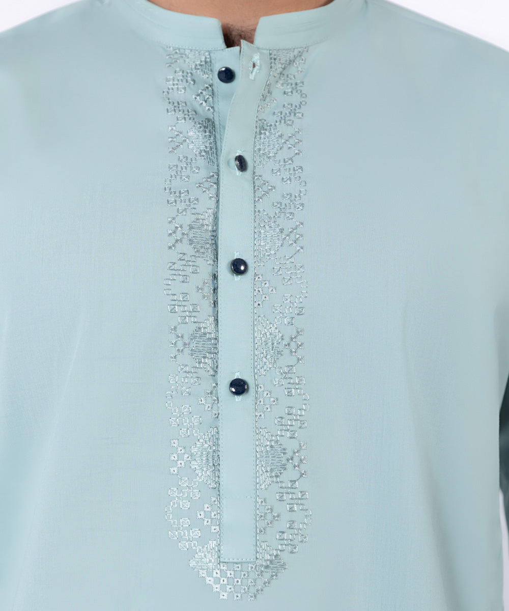 Pakistani Menswear | Sapphire | EMBROIDERED COTTON SUIT - Pakistani Clothes for women, in United Kingdom and United States