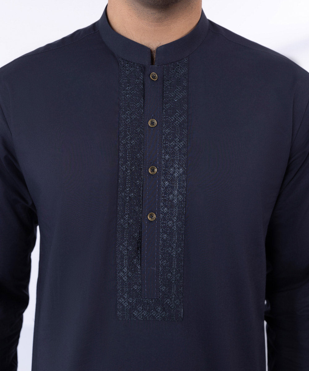 Pakistani Menswear | Sapphire | EMBROIDERED COTTON SUIT - Pakistani Clothes for women, in United Kingdom and United States