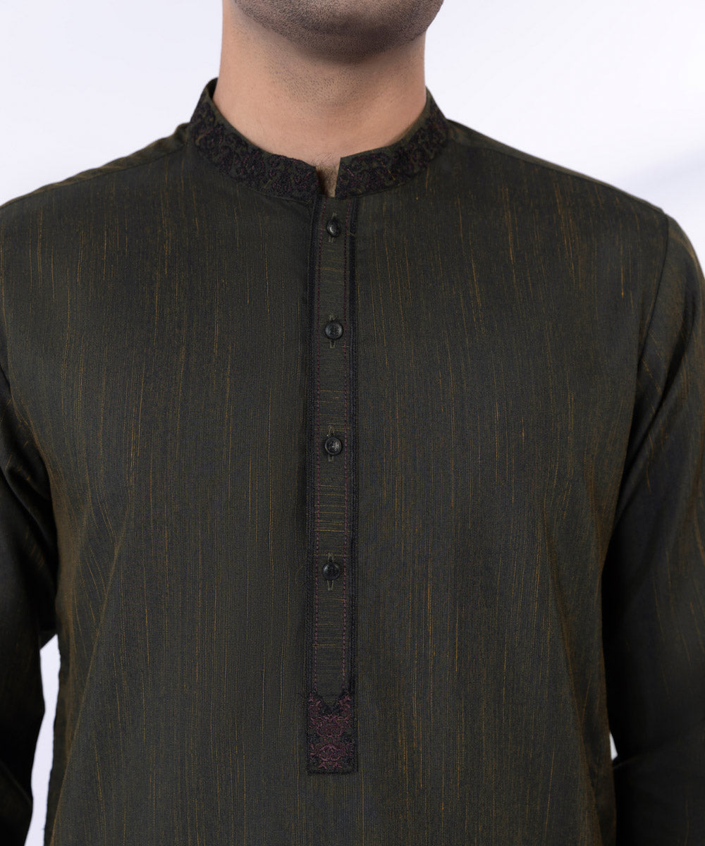 Pakistani Menswear | Sapphire | EMBROIDERED WASH & WEAR SUIT - Pakistani Clothes for women, in United Kingdom and United States