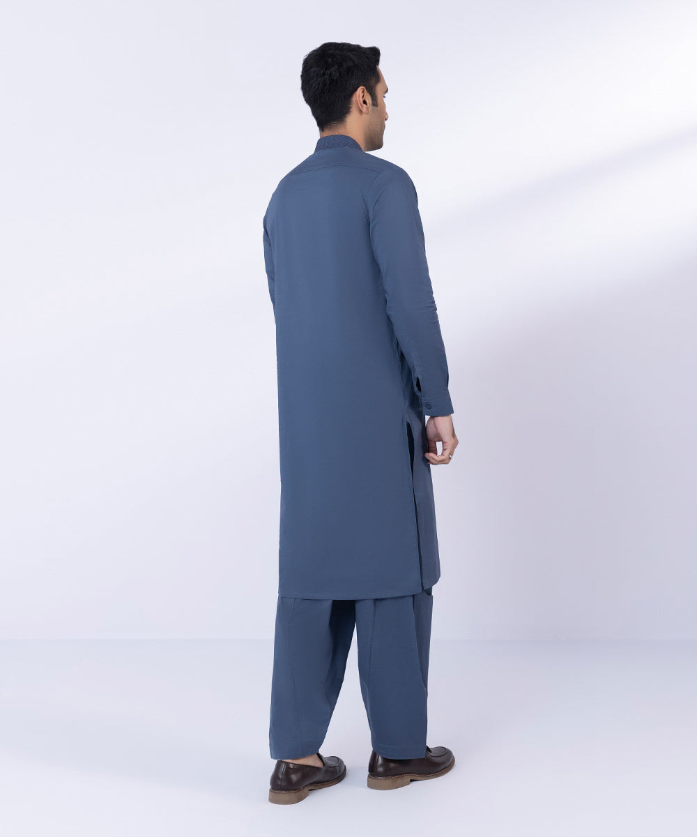 Pakistani Menswear | Sapphire | EMBROIDERED COTTON SUIT - Pakistani Clothes for women, in United Kingdom and United States