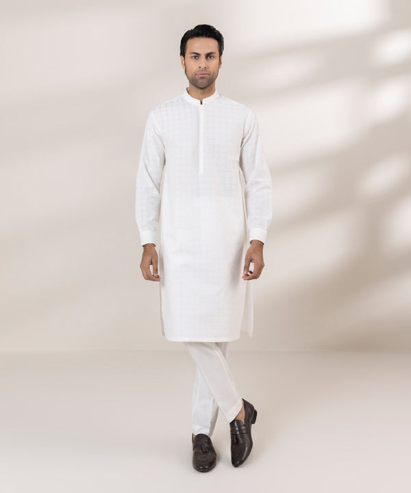 Pakistani Menswear | Sapphire | EMBROIDERED COTTON SUIT - Pakistani Clothes for women, in United Kingdom and United States