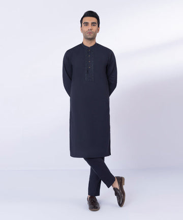 Pakistani Menswear | Sapphire | EMBROIDERED COTTON SUIT - Pakistani Clothes for women, in United Kingdom and United States