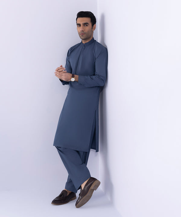 Pakistani Menswear | Sapphire | EMBROIDERED COTTON SUIT - Pakistani Clothes for women, in United Kingdom and United States