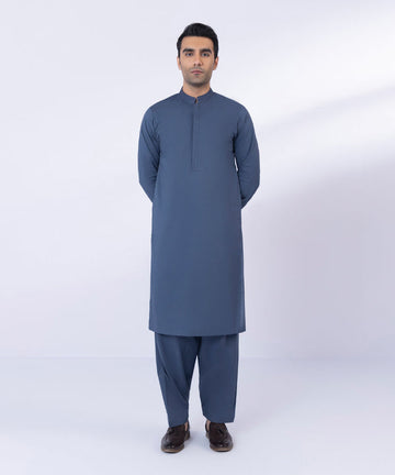 Pakistani Menswear | Sapphire | EMBROIDERED COTTON SUIT - Pakistani Clothes for women, in United Kingdom and United States