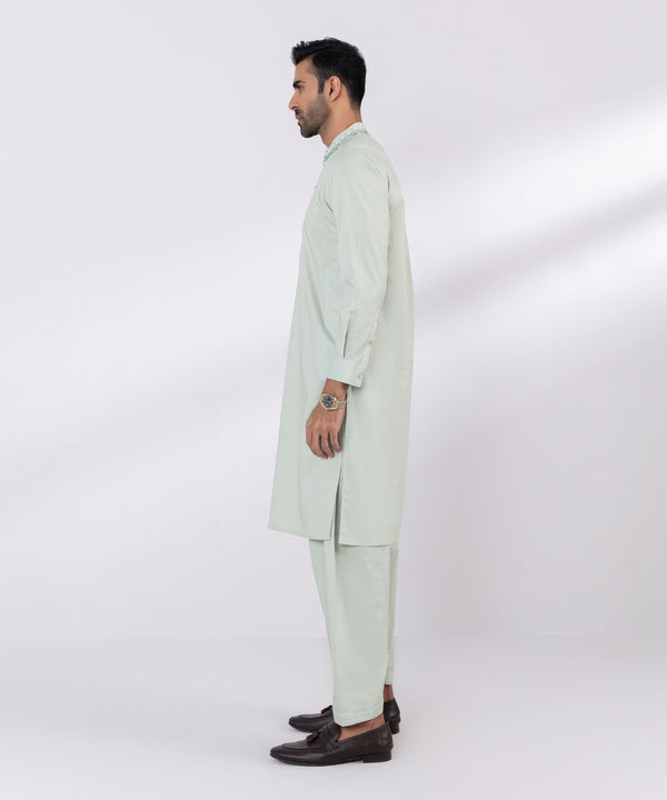 Pakistani Menswear | Sapphire | EMBROIDERED COTTON DOBBY SUIT - Pakistani Clothes for women, in United Kingdom and United States