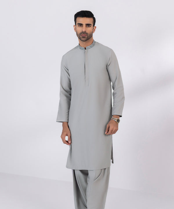 Pakistani Menswear | Sapphire | EMBROIDERED WASH & WEAR SUIT - Pakistani Clothes for women, in United Kingdom and United States