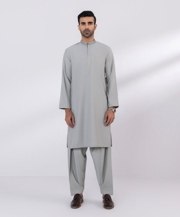 Pakistani Menswear | Sapphire | EMBROIDERED WASH & WEAR SUIT - Pakistani Clothes for women, in United Kingdom and United States