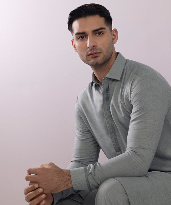 Pakistani Menswear | Sapphire | EMBROIDERED WASH & WEAR SUIT - Pakistani Clothes for women, in United Kingdom and United States