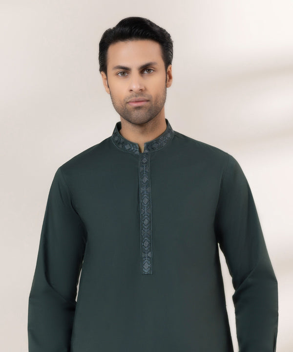 Pakistani Menswear | Sapphire | EMBROIDERED COTTON SUIT - Pakistani Clothes for women, in United Kingdom and United States