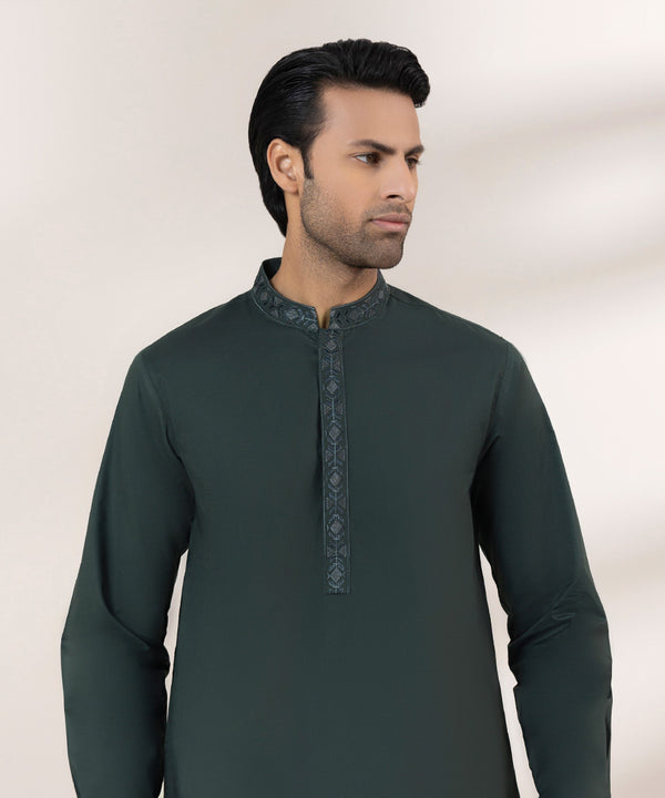 Pakistani Menswear | Sapphire | EMBROIDERED COTTON SUIT - Pakistani Clothes for women, in United Kingdom and United States