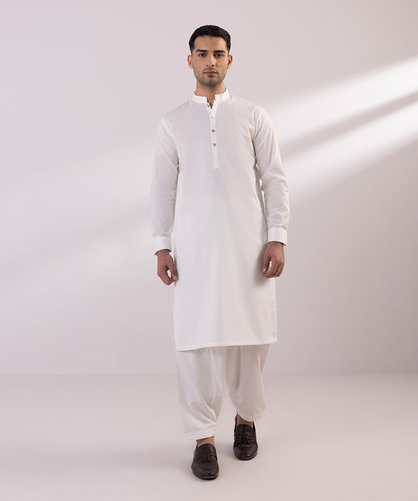 Pakistani Menswear | Sapphire | EMBROIDERED EGYPTIAN COTTON SUIT - Pakistani Clothes for women, in United Kingdom and United States