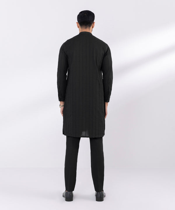 Pakistani Menswear | Sapphire | SCHIFFLI EMBROIDERED COTTON SUIT - Pakistani Clothes for women, in United Kingdom and United States