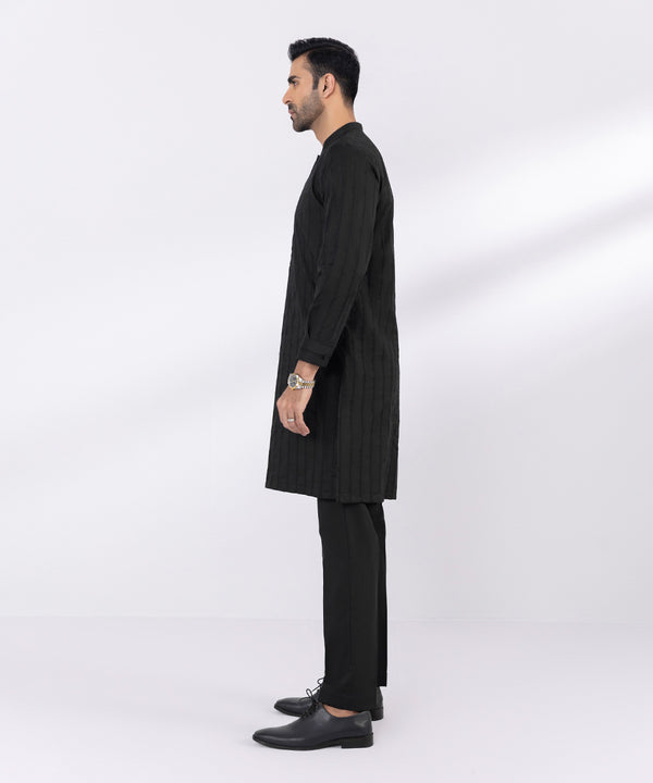 Pakistani Menswear | Sapphire | SCHIFFLI EMBROIDERED COTTON SUIT - Pakistani Clothes for women, in United Kingdom and United States