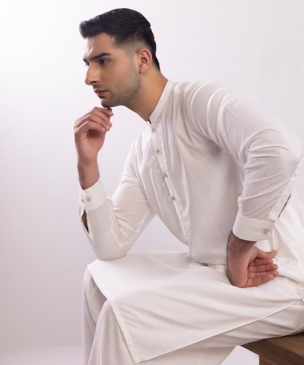 Pakistani Menswear | Sapphire | EMBROIDERED WASH & WEAR SUIT - Pakistani Clothes for women, in United Kingdom and United States