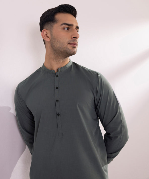 Pakistani Menswear | Sapphire | EMBROIDERED WASH & WEAR SUIT - Pakistani Clothes for women, in United Kingdom and United States