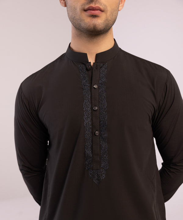 Pakistani Menswear | Sapphire | EMBROIDERED BLENDED MODAL SUIT - Pakistani Clothes for women, in United Kingdom and United States