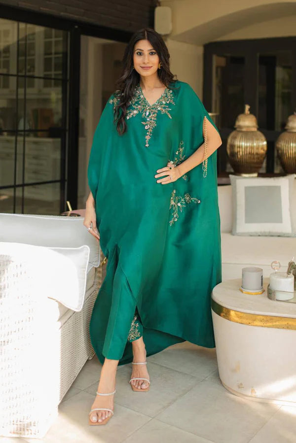 Jeem | Luxury Pret | SIA GREEN - Hoorain Designer Wear - Pakistani Ladies Branded Stitched Clothes in United Kingdom, United states, CA and Australia