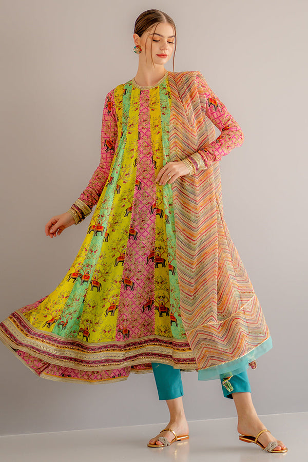 Ego | Diva Premium | MUGHAL 3 PIECE - Hoorain Designer Wear - Pakistani Ladies Branded Stitched Clothes in United Kingdom, United states, CA and Australia