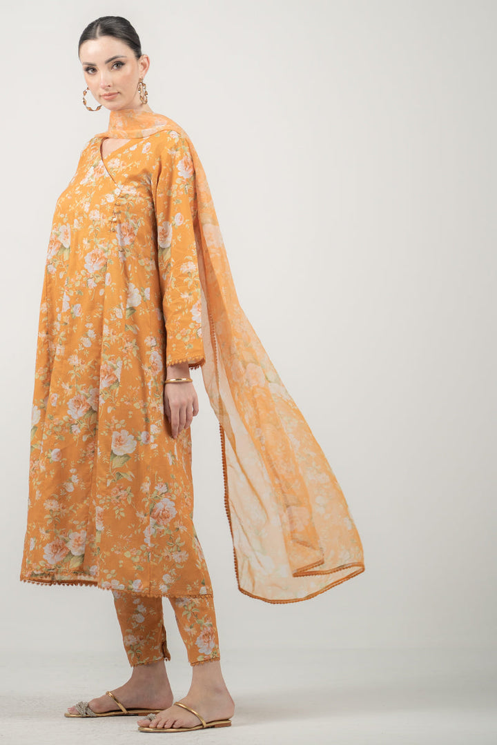 Ego | Eid Edit | APRICOT 3 PIECE - Hoorain Designer Wear - Pakistani Ladies Branded Stitched Clothes in United Kingdom, United states, CA and Australia
