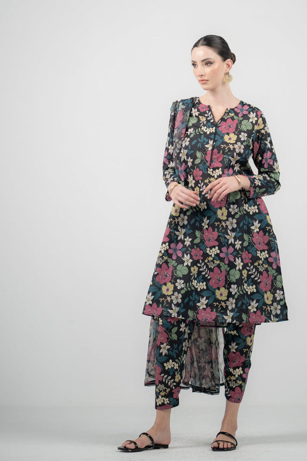 Ego | Eid Edit | FLOWERBED 3 PIECE - Hoorain Designer Wear - Pakistani Ladies Branded Stitched Clothes in United Kingdom, United states, CA and Australia