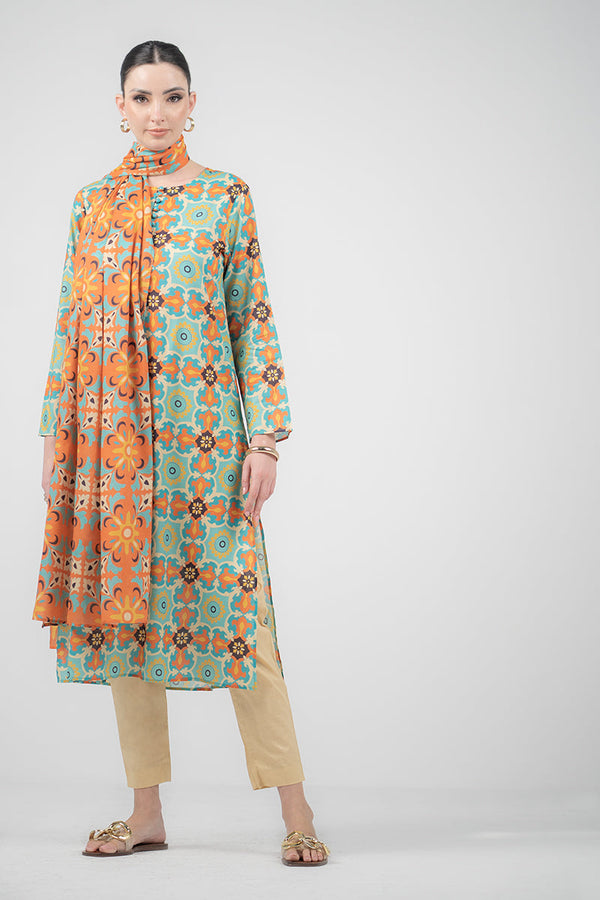 Ego | Eid Edit | KALEIDOSCOPE 3 PIECE - Hoorain Designer Wear - Pakistani Ladies Branded Stitched Clothes in United Kingdom, United states, CA and Australia