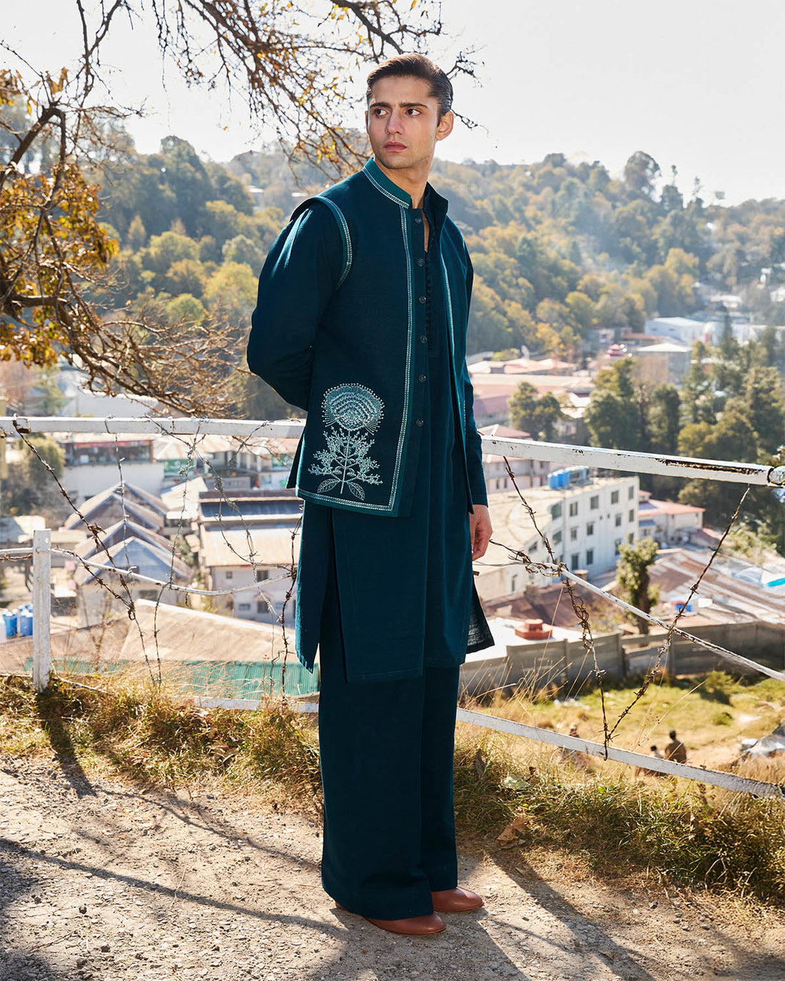 Pakistani Menswear | SLATE - WAISTCOAT