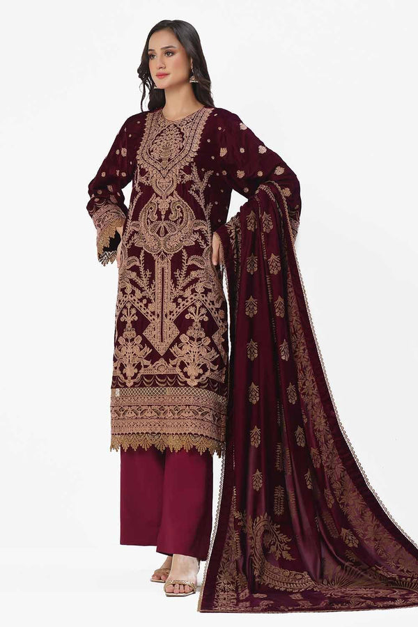 Gul Ahmed | Winter Collection 24 | Velvet Dupatta WV-42003