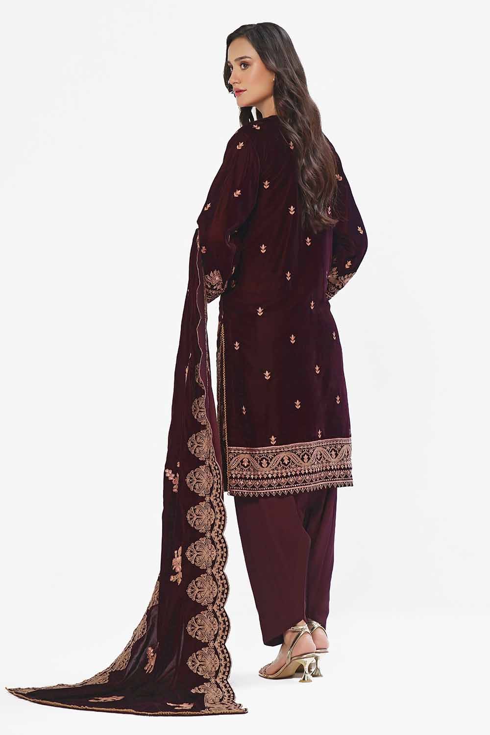 Gul Ahmed | Winter Collection 24 | Velvet Dupatta WV-42006