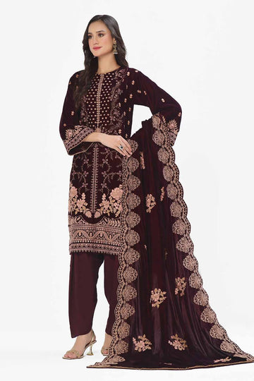 Gul Ahmed | Winter Collection 24 | Velvet Dupatta WV-42006