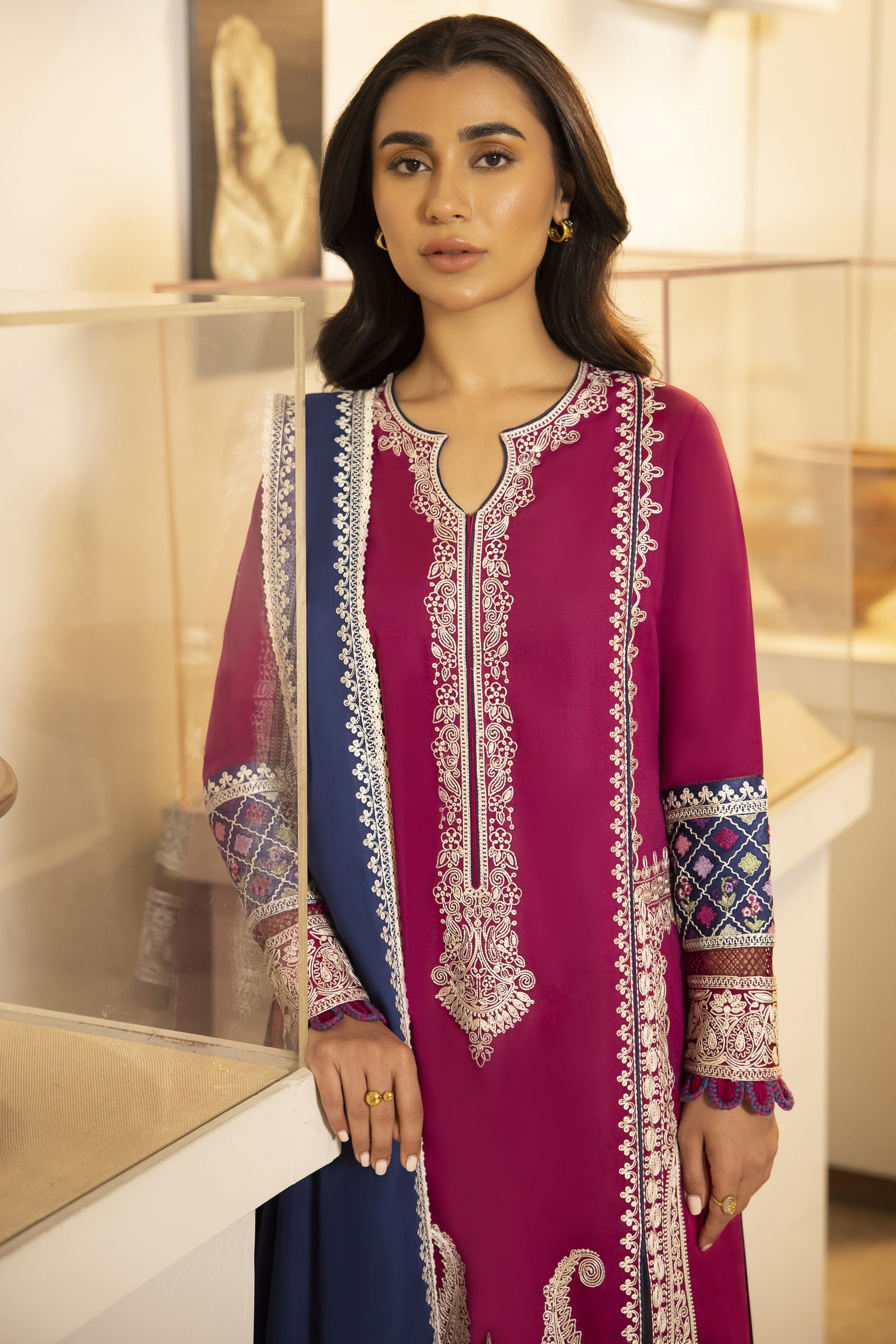 Zaha | Lawn 24 | FERYA (ZL24-06 B) - Pakistani Clothes for women, in United Kingdom and United States