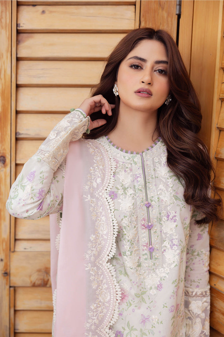 Zaha | Lawn 24 | LEYLA (ZL24-12 B) - Hoorain Designer Wear - Pakistani Ladies Branded Stitched Clothes in United Kingdom, United states, CA and Australia