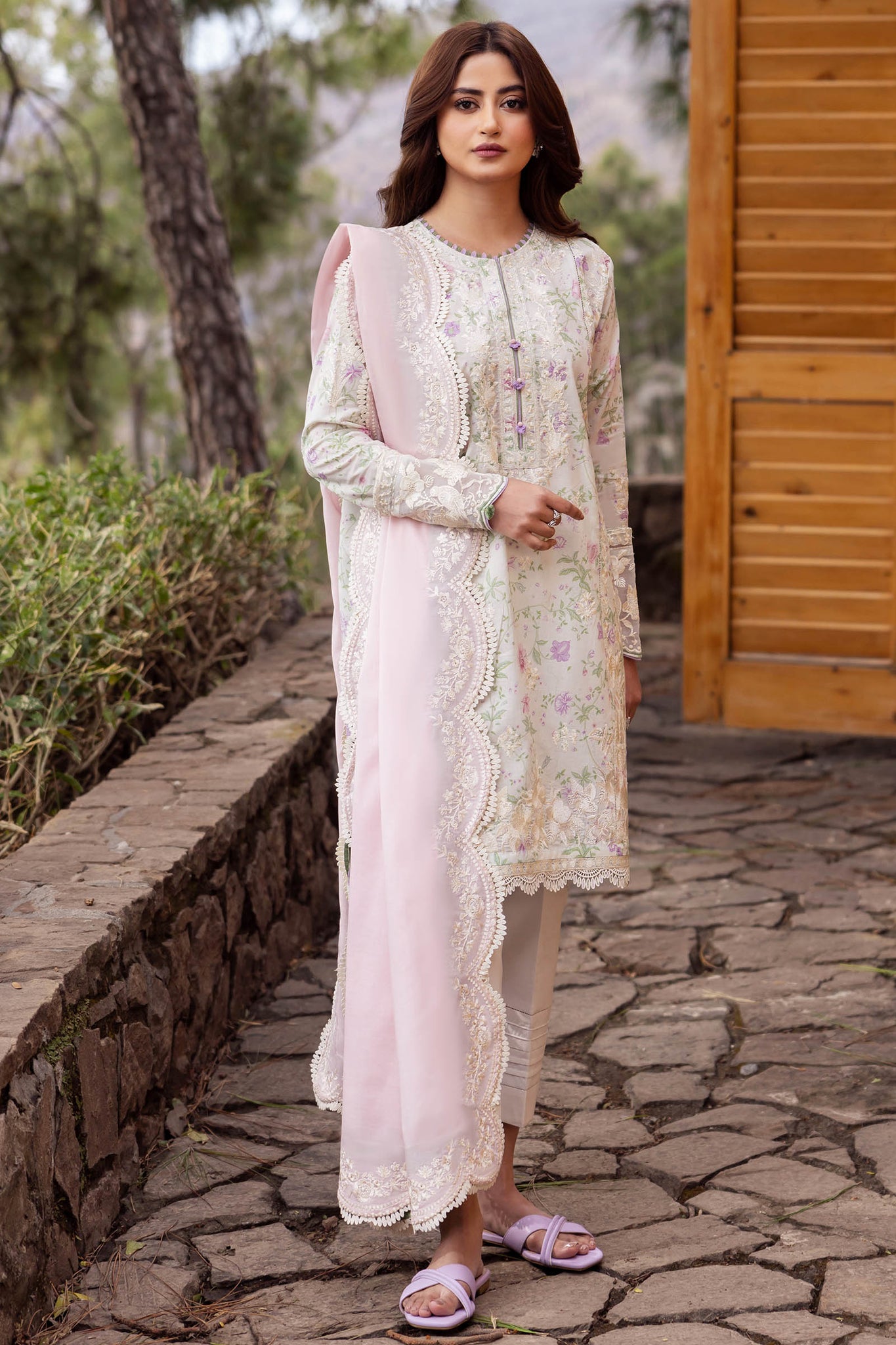 Zaha | Lawn 24 | LEYLA (ZL24-12 B) - Pakistani Clothes for women, in United Kingdom and United States