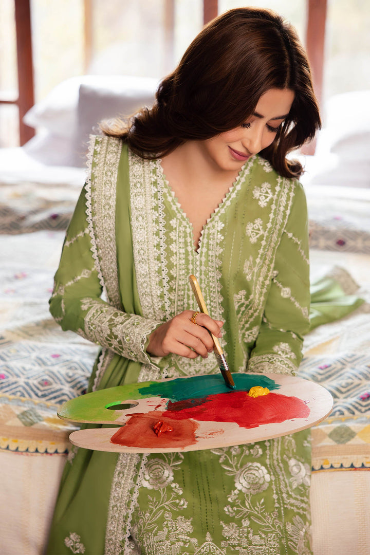 Zaha | Lawn 24 | ZEL (ZL24-08 A) - Hoorain Designer Wear - Pakistani Ladies Branded Stitched Clothes in United Kingdom, United states, CA and Australia