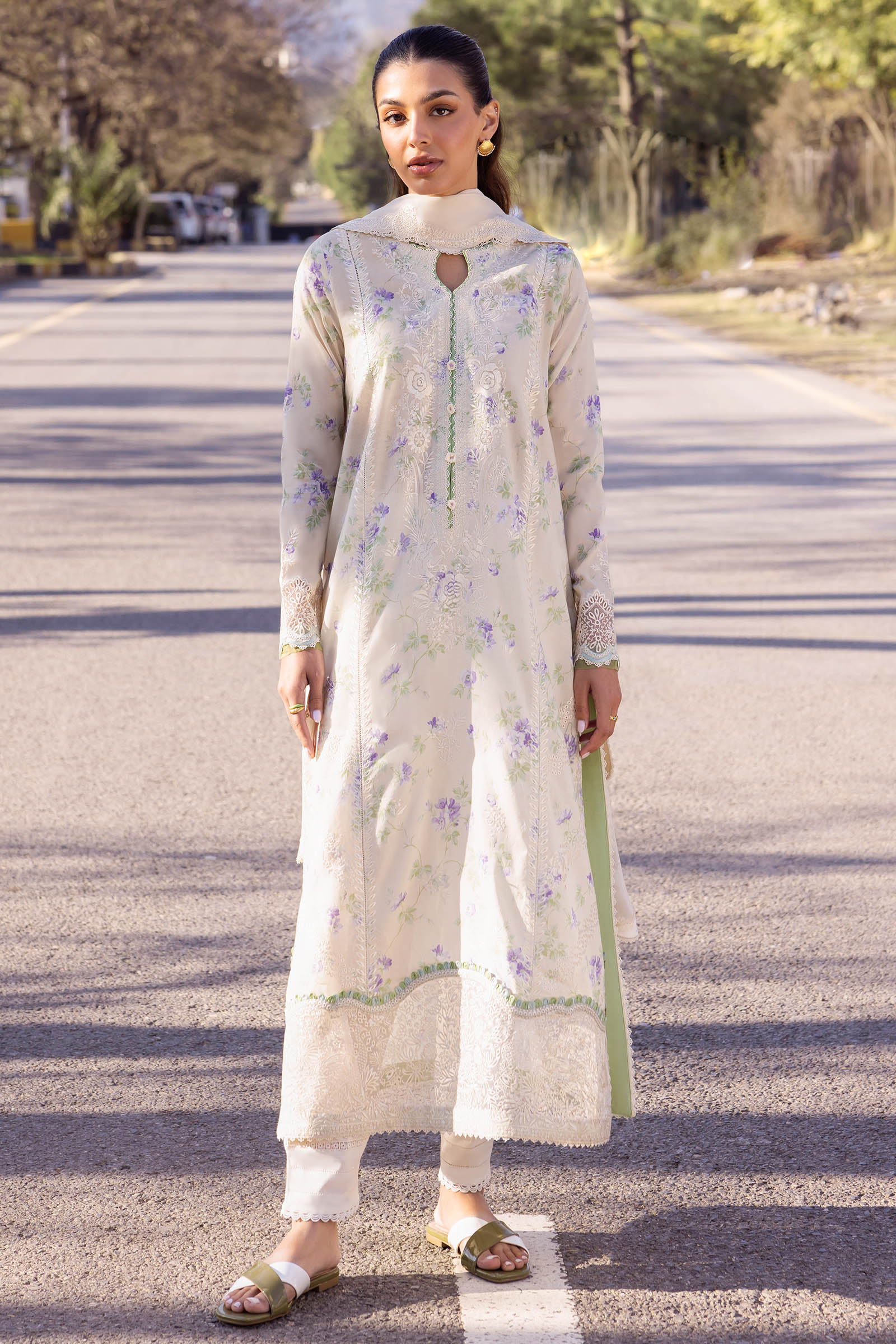 Zaha | Lawn 24 | ASEMA (ZL24-04 B) - Pakistani Clothes for women, in United Kingdom and United States