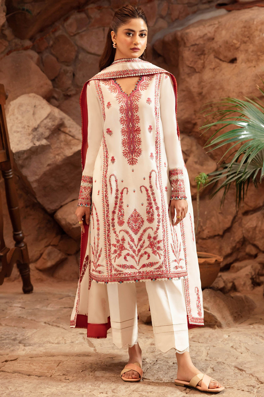 Zaha | Lawn 24 | ELANIA (ZL24-09 A) - Pakistani Clothes for women, in United Kingdom and United States