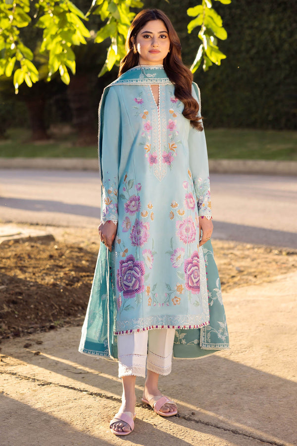 Zaha | Lawn 24 | GIZEM (ZL24-14 B) - Hoorain Designer Wear - Pakistani Ladies Branded Stitched Clothes in United Kingdom, United states, CA and Australia