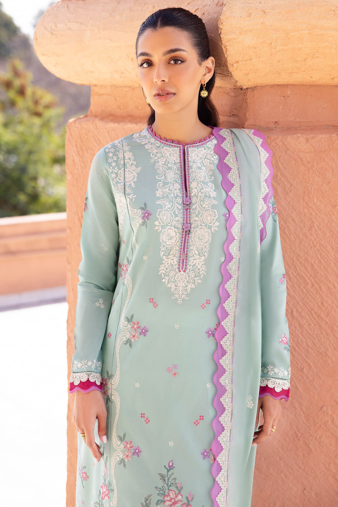 Zaha | Lawn 24 | LARMINA (ZL24-02 A) - Pakistani Clothes for women, in United Kingdom and United States