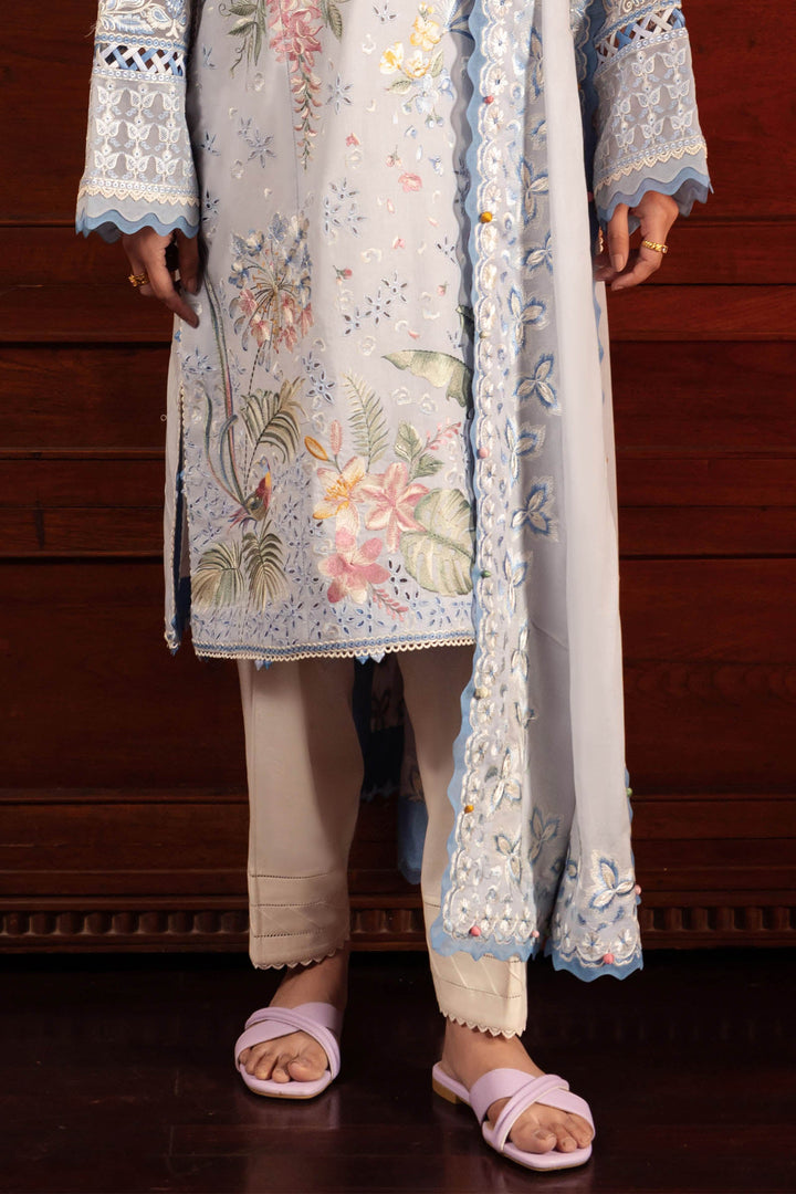 Zaha | Lawn 24 | ELA (ZL24-01 B) - Hoorain Designer Wear - Pakistani Ladies Branded Stitched Clothes in United Kingdom, United states, CA and Australia