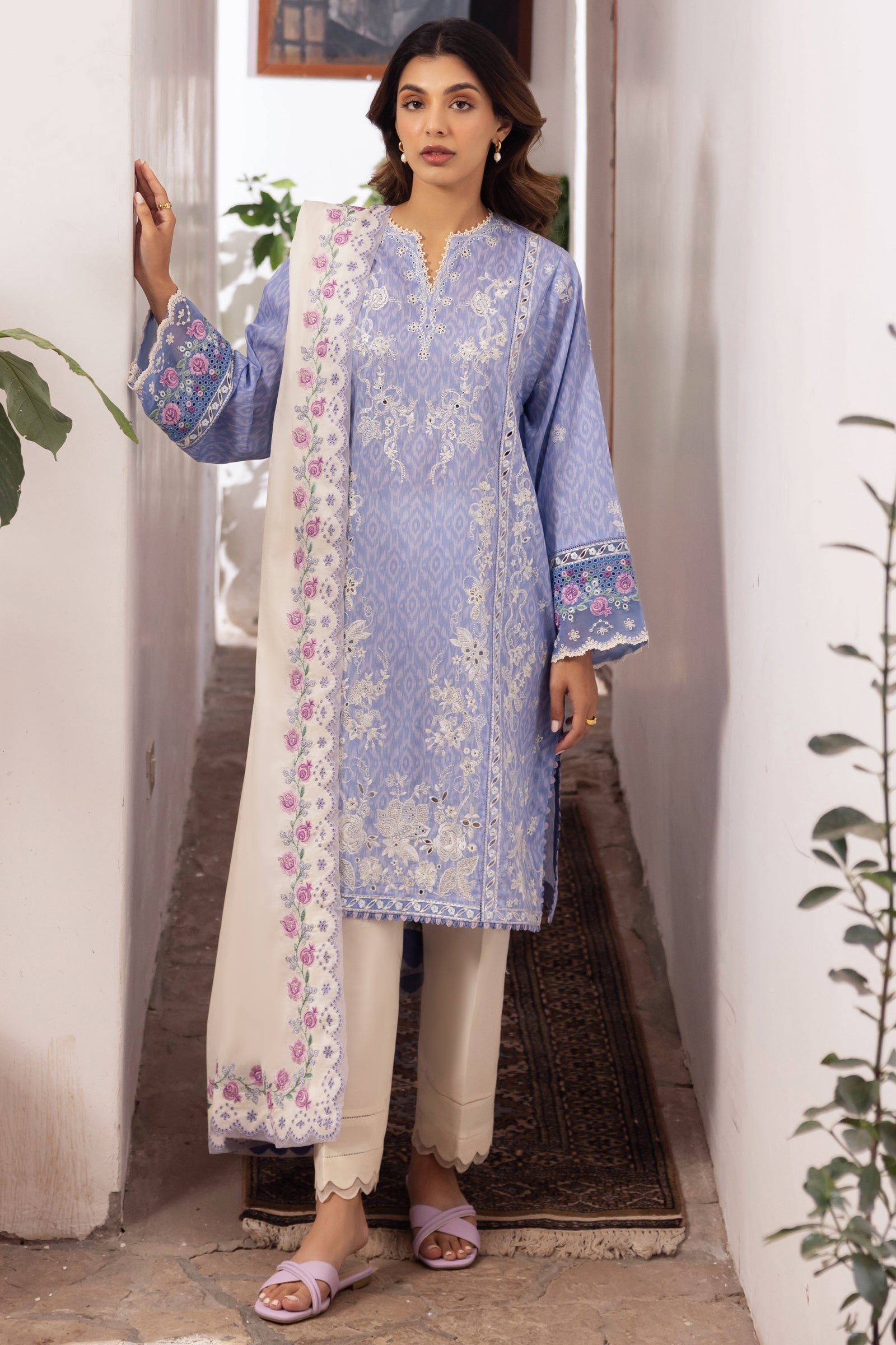 Zaha | Lawn 24 | NARINA (ZL24-15 B) - Pakistani Clothes for women, in United Kingdom and United States