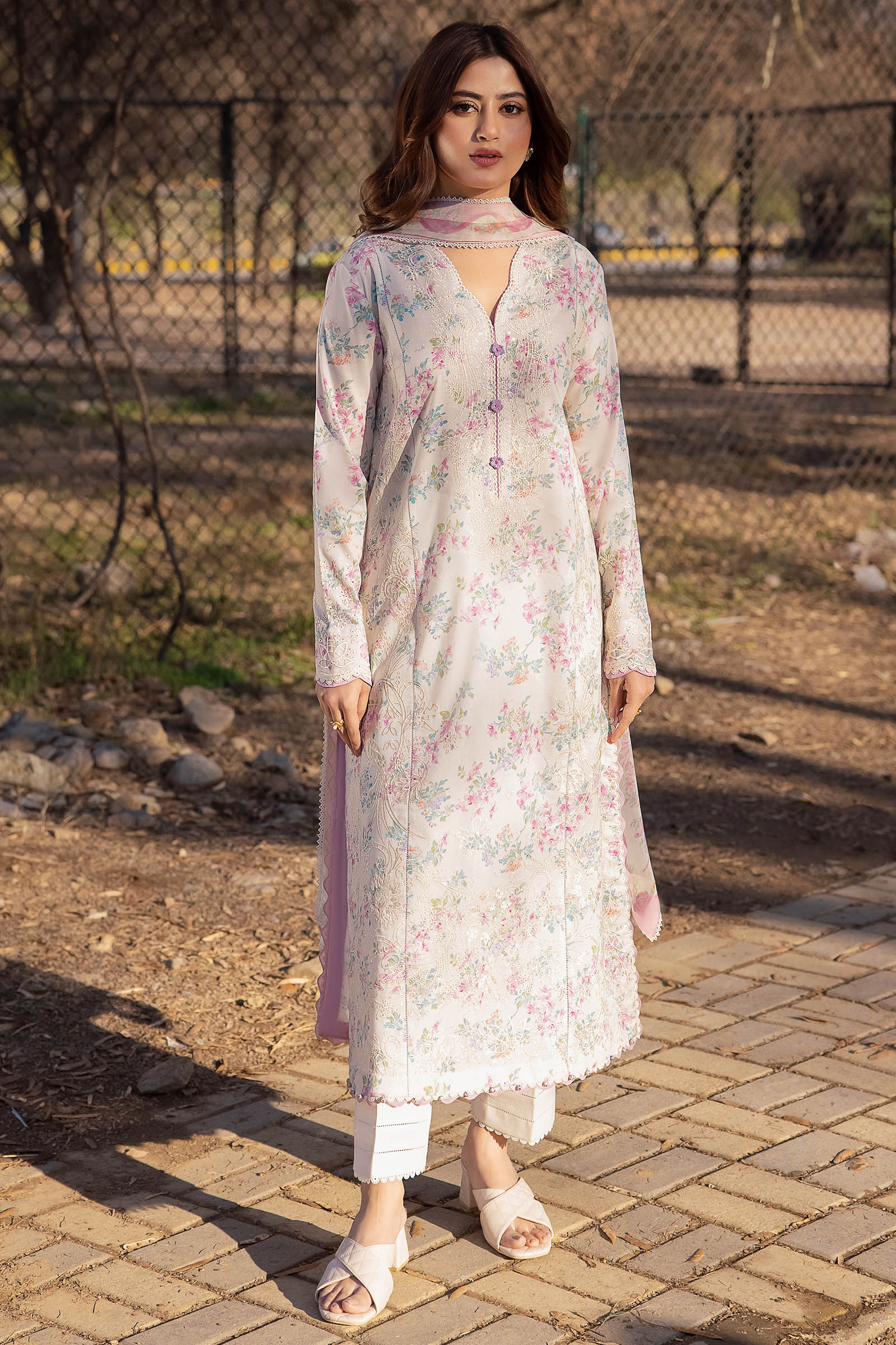 Zaha | Lawn 24 | AYSEL (ZL24-03 A) - Pakistani Clothes for women, in United Kingdom and United States