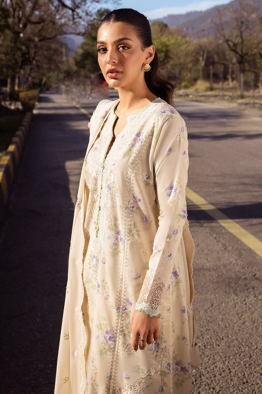 Zaha | Lawn 24 | ASEMA (ZL24-04 B) - Pakistani Clothes for women, in United Kingdom and United States