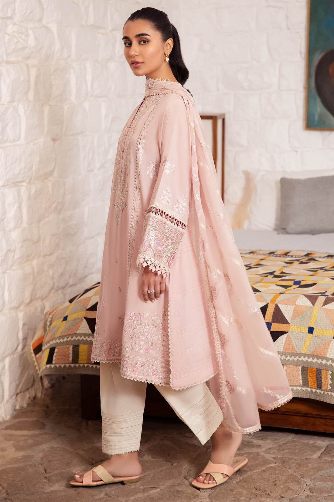 Zaha | Lawn 24 | ZENEL (ZL24-07 A) - Pakistani Clothes for women, in United Kingdom and United States