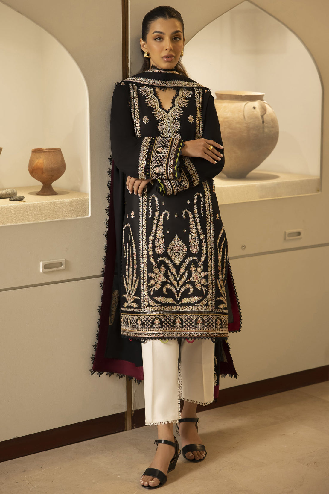 Zaha | Lawn 24 | ELANIA (ZL24-09 B) - Pakistani Clothes for women, in United Kingdom and United States