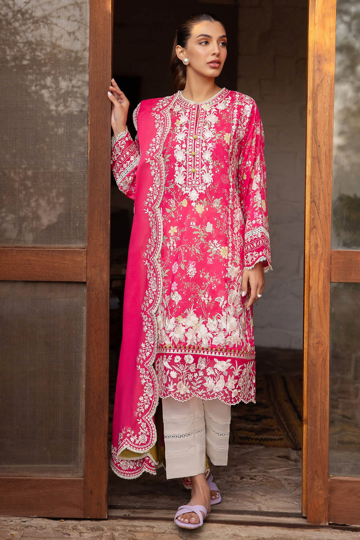 Zaha | Lawn 24 | LEYLA (ZL24-12 A) - Hoorain Designer Wear - Pakistani Ladies Branded Stitched Clothes in United Kingdom, United states, CA and Australia