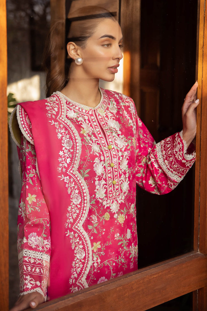 Zaha | Lawn 24 | LEYLA (ZL24-12 A) - Hoorain Designer Wear - Pakistani Ladies Branded Stitched Clothes in United Kingdom, United states, CA and Australia