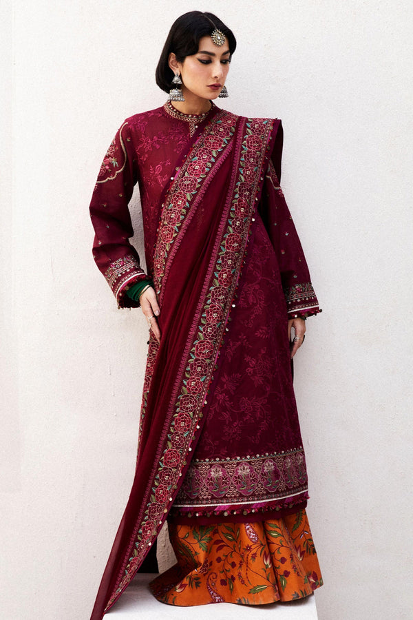 Zara Shahjahan | Luxury Lawn 24 | PARSA-9A - Hoorain Designer Wear - Pakistani Designer Clothes for women, in United Kingdom, United states, CA and Australia