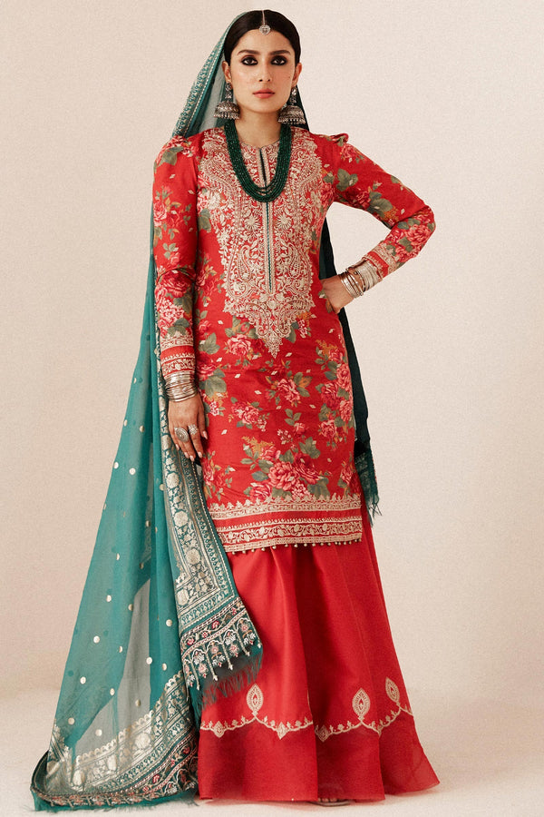 Zara Shahjahan | Luxury Lawn 24 | PHOOL KARI-13B - Hoorain Designer Wear - Pakistani Designer Clothes for women, in United Kingdom, United states, CA and Australia