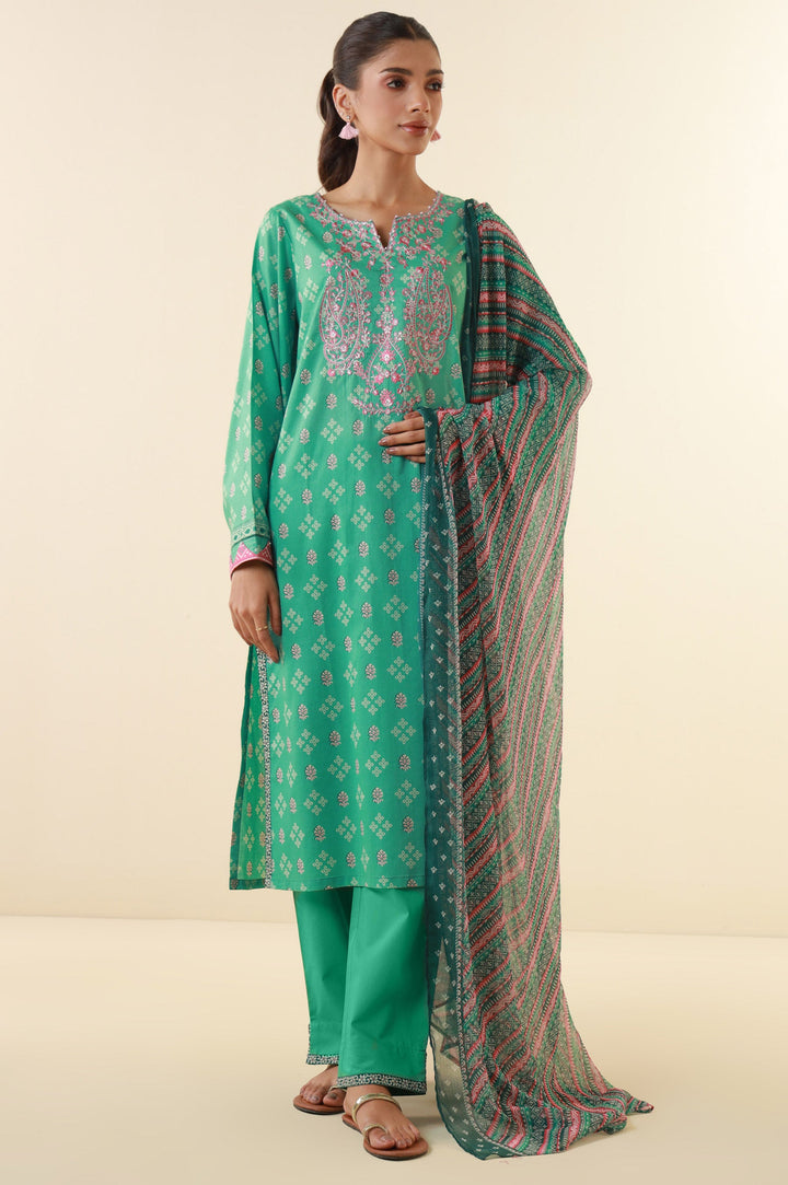 Zeen | Summer Collection 24 | 34210 - Hoorain Designer Wear - Pakistani Ladies Branded Stitched Clothes in United Kingdom, United states, CA and Australia