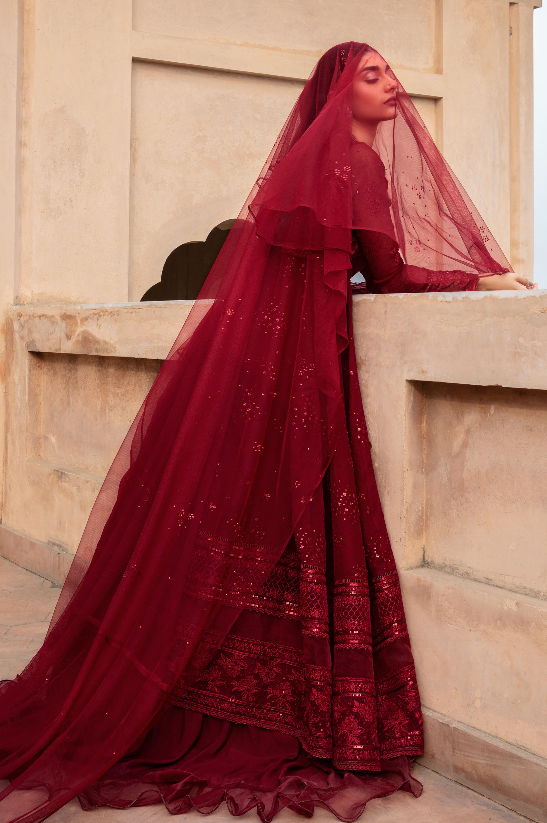 Zeen | Azalea Collection | Merlot - Pakistani Clothes for women, in United Kingdom and United States