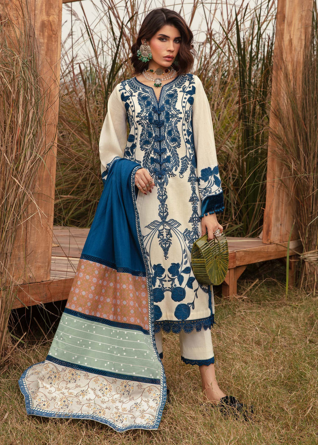 Saira Shakira | Raya Winter Stitched 23 | Pearl - Pakistani Clothes for women, in United Kingdom and United States